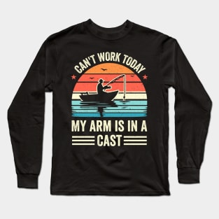 Retro Funny Fishing Pun for Angler or Fisherman Long Sleeve T-Shirt